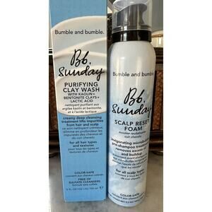 Bumble and Bumble BB Sunday Clay Wash Scalp Reset Foam 3.5 oz Bundle